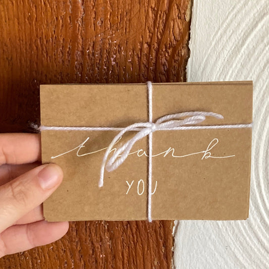 "Thank you" business card