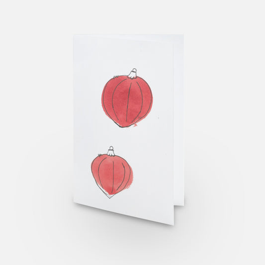 Christmas baubles card