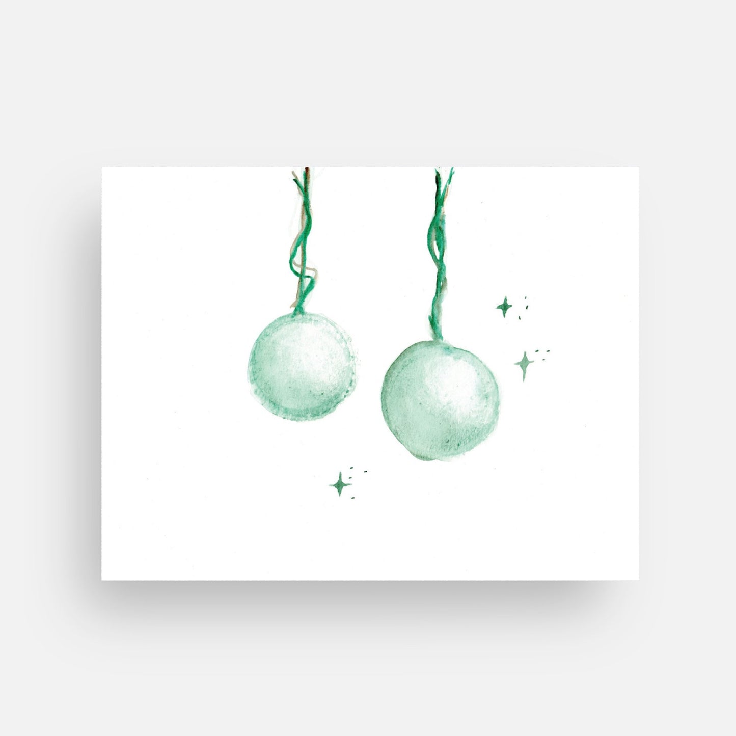 Green christmas baubles