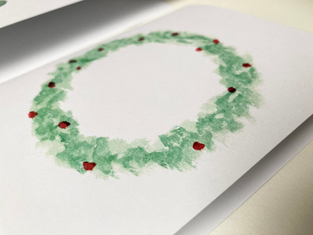 Christmas wreath card