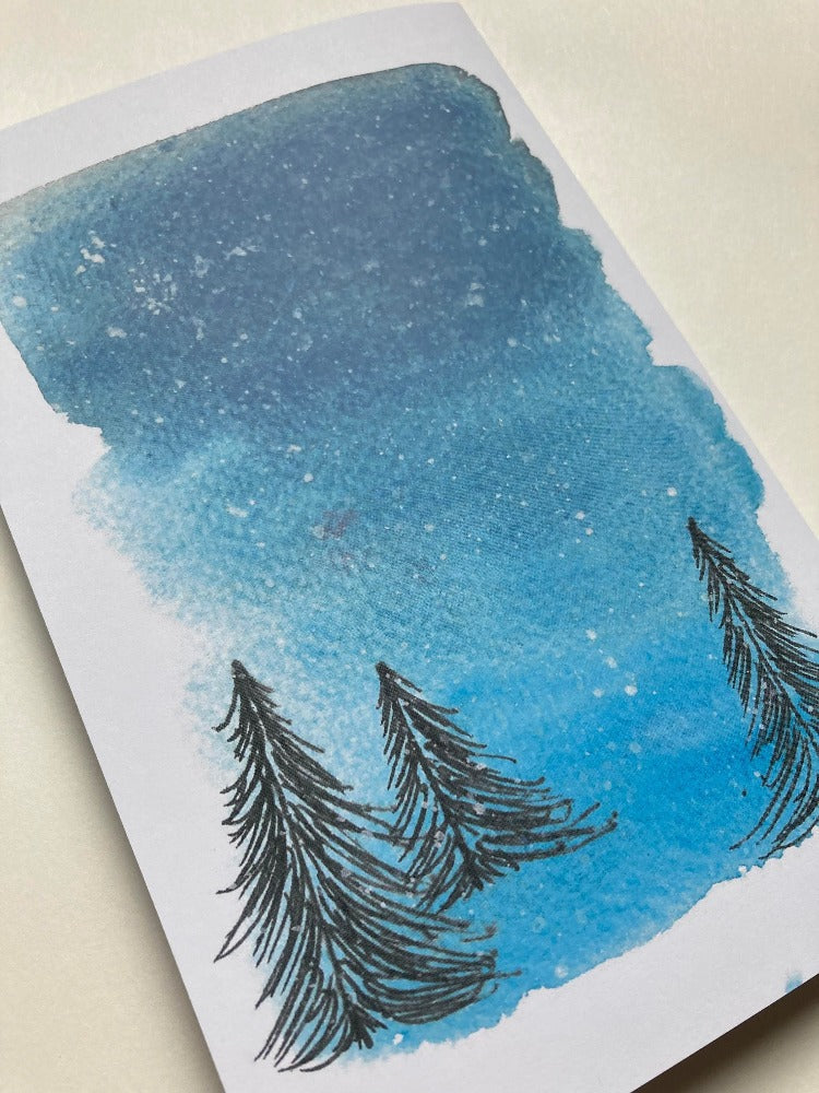 Snowy landscape card